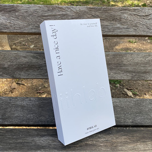 Customized white card envelope <b>mask</b> box, Instagram-style packaging box, one-piece rectangular white <b>eye</b> <b>mask</b> and scarf packaging - Product Image 4