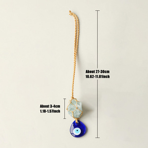 Colgante de Cristal Natural para Coche, Protección Contra el Mal de Ojo, Amuletos de Piedra Natural para Decoración del Espejo Retrovisor del Coche, Venta al por Mayor - Product Image 2