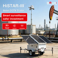 Remorque de surveillance mobile solaire Biglux HiSTAR 3*450W avec caméra de sécurité CCTV, générateur de secours DC24V, étanche IP65, GEL/LFP