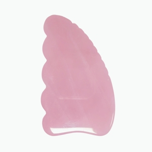 แผ่นขูดหน้ารูปพัดทำจากโรสควอตซ์ พร้อมฟันหยักสำหรับนวดหน้า - Product Image 2