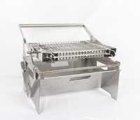 360 °   Barbecue rotatif d'extérieur en métal, gril pliant en acier inoxydable pour camping, pique-niques, fêtes sur la plage et usage domestique