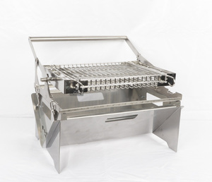 360 °   Griglia BBQ Girevole da Esterno in Metallo, Barbecue Pieghevole in Acciaio Inossidabile per Campeggio, Picnic, Feste in Spiaggia e Uso Domestico - Product Image 6