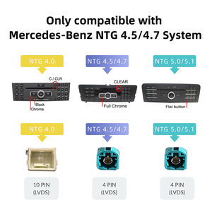 อะแดปเตอร์เชื่อมต่อไร้สาย CarPlay สำหรับรถยนต์ Mercedes Benz ปี 2010-2014 รองรับ Android Auto และ CarPlay พร้อมกล่องถอดรหัส NTG 4.5 4.7 - Product Image 3