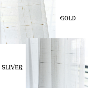 Bon marché de haute qualité Polyester Smplicity Rideaux en lin rayé <span class=keywords><strong>Tulle</strong></span> Rideaux pour le salon - Product Image 5