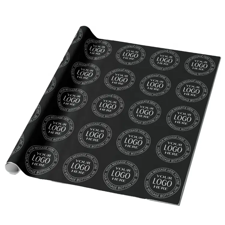 Small Moq Support Gifts Presents Wrapping Paper, Branding Wrap Paper Packaging Black Tissue Paper