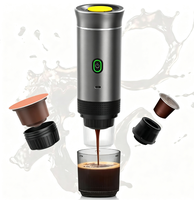Machine à café à capsules électrique compacte et portable, chauffage rapide, automatique, batterie/USB, cafetière de voyage pour le camping en plein air