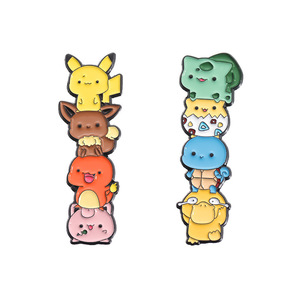 Épingles de poche en métal animal en gros Anime <span class=keywords><strong>Pikachu</strong></span> broche chapeau sac à vêtements décoratif métal émail doux épinglette insigne - Product Image 5
