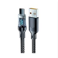 100W Superschnelles Ladekabel Typ-C mit voll kompatiblem Digital-Display-LED-Bildschirm für Echtzeit-Leistungsanzeige
