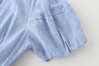 Robe chemise longue décontractée pour femme, col rabattu, bleu, avec ceinture, manches courtes, boutonnée