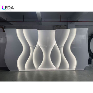 2026 New Design Wedding Luxury LED <b>Backdrop</b> Light White Acrylic Background <b>Stand</b> Stage Decoration Party Event <b>Backdrop</b> - Product Image 6