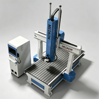 Machine de gravure CNC 4 axes à portique haut avec tête pivotante pour le mousse, l'EPS et le bois