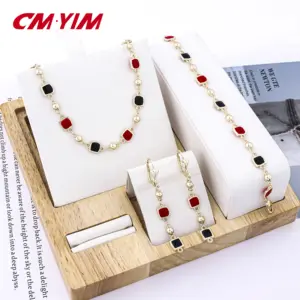 CM Hot Sell Jewelry Set Ojo Bracelet Evil Eyes Charms 14K Oro Laminado Conjuntos Pulsera De Mal De Ojo Earring Bracelet Set