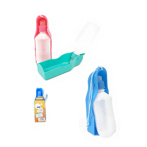 Botella de agua plegable a prueba de fugas para mascotas, tazón y comedero portátil de 300 ml para uso en movimiento. - Product Image 4