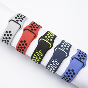Correa IVANHOE para IWatch Band 7 8 9 10 41 45 40 44 46 42mm Pulsera deportiva transpirable de silicona IWatch Serie 8 7 SE 6 5 3 <span class=keywords><strong>Ultra</strong></span> 49 - Product Image 4