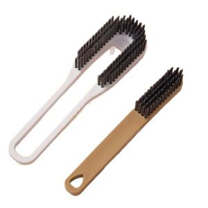 Brosse à chaussures avec poils en nylon, manche en plastique, pour nettoyer les chaussures et les vêtements, outil multifonctionnel - Product Image 3