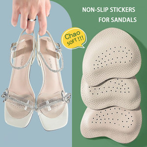 Sandalias de látex de piel de vaca con almohadilla para el antepié para aliviar el dolor antideslizante resistencia al deslizamiento respaldo adhesivo zapatos de verano almohadillas de tacones altos - Product Image 2