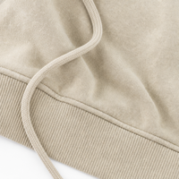 Sweat-shirt pour homme couleur sable, effet délavé, coupe ample, logo personnalisé, vente en gros