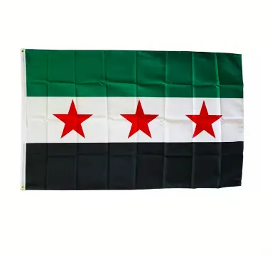 Republik Syrien syrische arabische Flagge 3 × 5 Fuß 100 % Polyester 100 D Flagge freie syrische Flagge