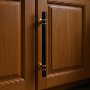 มือจับลิ้นชักแบบ T-Bar สีดำ วัสดุโลหะ สำหรับตู้ครัว ดีไซน์ร่วมสมัย - Product Image 2