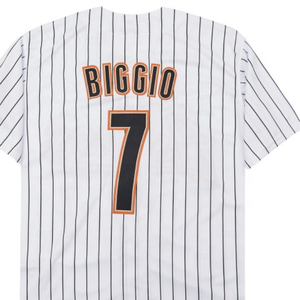 Listo para enviar <span class=keywords><strong>Craig</strong></span> Biggio Navy Throwback Camiseta de béisbol cosida de la mejor calidad - Product Image 2