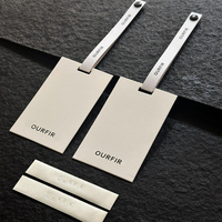 Étiquettes de col en tissu personnalisées de luxe avec logo cousu pour vêtements, étiquettes tissées