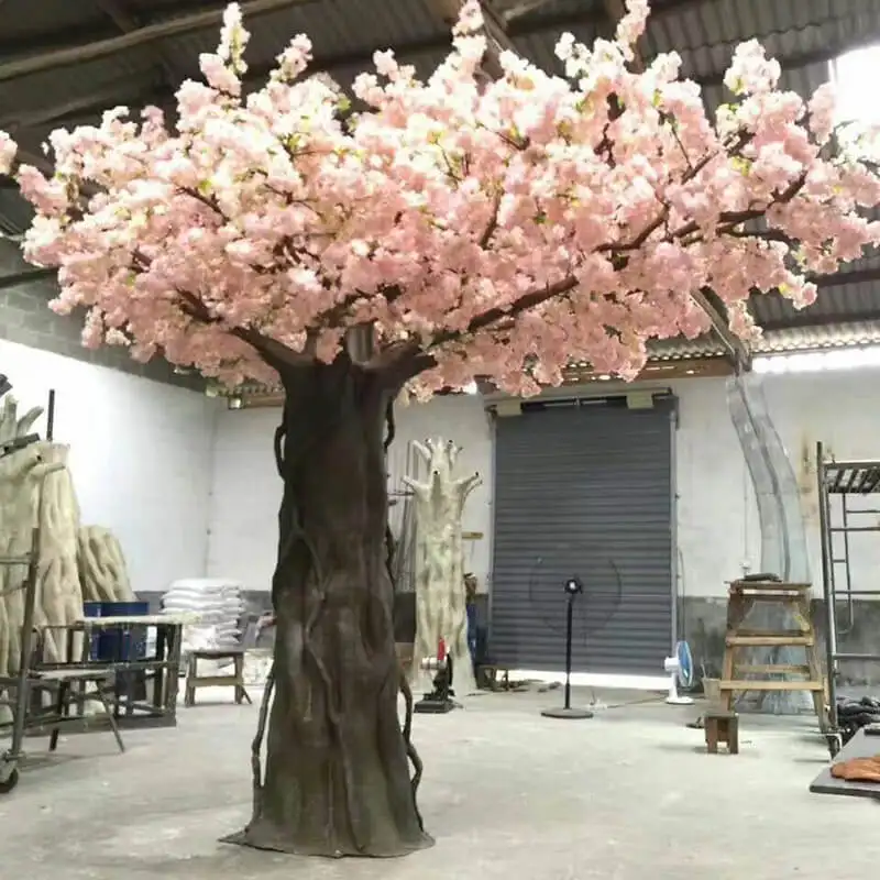 センマシネハイシミュレーションカスタム屋外8m高さ桜の木風景大きな偽の桜の木