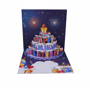 Biglietti d'Auguri Musicali Pop-up con Effetto Fuochi d'Artificio 3D Stereo, Luci e Suoni per Compleanni, Natale e San Valentino - Product Image 4