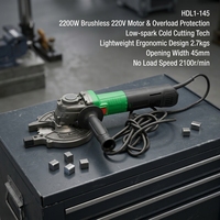 Scie à froid portative pour barres d'acier, tuyaux métalliques, tubes carrés, machine de découpe avec moteur sans balais, engrenage 220V 2.2kW, lame incluse