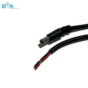 Cabo de Alimentação DC 5.5x2.5mm com Plugue Macho para Extremidade Desencapada UL2464 18AWG 1200mm Preto PVC Cobre Estanhado 300V Comprimento Personalizado - Product Image 3