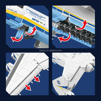 1:135 Scale 1728pcs An-225 Transport Plane Building Block Set Desktop Ornaments Aircraft Small Particle Assembly Great Gifts for
