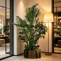 Arrangement de plantes artificielles de luxe haut de gamme 380 cm, palmier, pour hôtel, bureau, centre commercial ou salle d'exposition, plantes vertes en pot