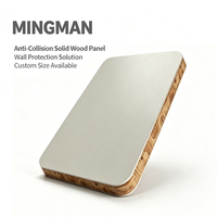Panneaux de revêtement mural en bois massif PVC ignifuge, imperméable et anti-collision sur mesure MINGMAN pour hôtels et hôpitaux - Moderne