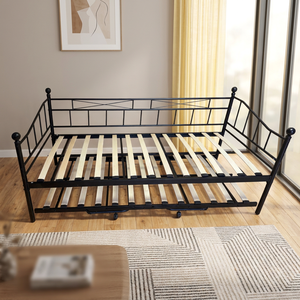 Sofá Cama Moderno de Hierro Forjado con Cama Nido Extraíble y Diseño Retráctil Tamaño Queen, Mueble de Dormitorio Modelo 985 18m - Product Image 2