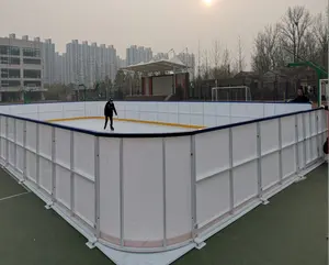 सुपर-ग्लाइड सिंथेटिक आइस uhmwpe स्केटिंग रिंक पैनल बर्फ स्केट मंजिल कृत्रिम आइस स्केटिंग रिंग