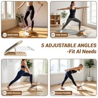 Planche inclinée et planche d'équilibre en bois 2-en-1 |   Planche inclinable réglable pour étirements des mollets, cale pour squats, support de cheville