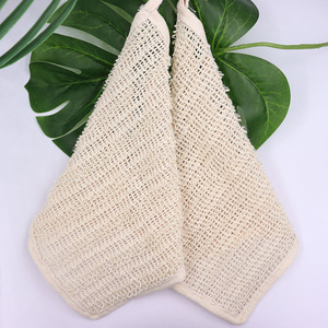 25*25cm tessuto di lino Sisal naturale <span class=keywords><strong>asciugamano</strong></span> da bagno <span class=keywords><strong>doccia</strong></span> <span class=keywords><strong>asciugamano</strong></span> per la pulizia panno esfoliante per il viso del corpo - Product Image 6