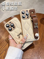 Bracelet en cuir PU RUIZHILONG, design sportif mignon avec ours, étui antichoc pour 14/13/12 Pro Max/15 Pro Max