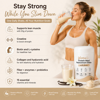 Özel Marka Vanilyalı Protein Shake L-Glutatyon Hyaluronik Asit Kadınlar İçin Deniz Kolajeni Öğün Yerine Geçerli Besin