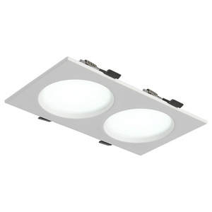 Lámpara LED Comercial Empotrable en Techo, 2x Sin Marco, Aluminio Blanco, 4100K, Alimentación CA, 50000H de Vida Útil, CRI 90, Regulable - Product Image 1