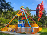 Manège à bascule extérieur palpitant pour parc d'attractions, grand pendule à sensations fortes, durable, en fibre de verre, métal et acier