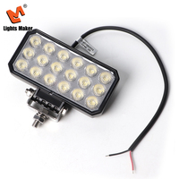 Luz de Trabajo LED Rectangular de 6.3 Pulgadas y 72W, Haz de Luz Amplio, 7000LM, 12V 24V, Lámpara Antiniebla para Camiones de Uso Pesado 0605-72
