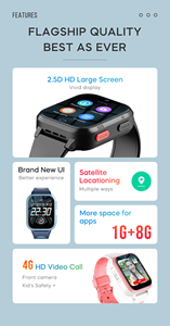 Maxtop tùy chỉnh trẻ em cảm ứng mới thể dục thể thao Tracker cuộc gọi video GPS trẻ em xem IP67 trẻ em thông minh đồng hồ - Product Image 3