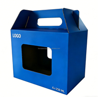 FAVORCRAFTS Boîtes à Boissons en Carton Personnalisées Recyclables Réutilisables Écologiques avec Poignée et Laminage Mat pour Jus