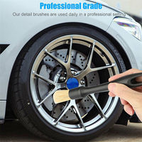 Offre Spéciale : Kit de 4 brosses de nettoyage et de detailing automobile pour moteur et jantes, avec support de séchage pour l'entretien de la voiture