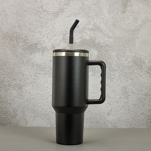 Mug de voyage isotherme 40oz avec poignée H3.0, couvercle, paille et base antidérapante – Personnalisation ODM/OEM avec logo - Product Image 5