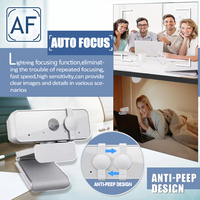 Webcam 30FPS 1080P Full HD Fokus Tetap Mikrofon Bawaan 1080P Web Cam Webcam untuk Komputer PC Streaming Konferensi Video
