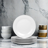 Assiettes et Plats Modernes en Porcelaine Blanche pour Hôtels et Restaurants : Vaisselle Céramique Nordique Personnalisée pour Table