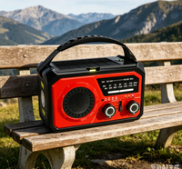 16000mAh Tragbares Aufladbares Überlebensradio Kabelloses Handkurbel-AM/FM-Internetradio mit LED-Beleuchtung und Powerbank
