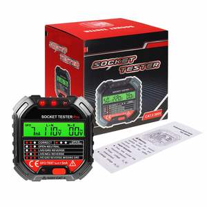 Digital <b>Socket</b> <b>Tester</b> Receptacle Detector with Red Light Test Result Indicator Outlet for GFCI / Standard 3-Wire 120V Receptacle - Product Image 5