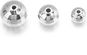 SOJI Vente en gros de perles rondes argentées effet <span class=keywords><strong>boule</strong></span> <span class=keywords><strong>disco</strong></span>, réfléchissantes et <span class=keywords><strong>à</strong></span> facettes, pour la fabrication de bijoux et bracelets, en plastique Lucite - Product Image 6